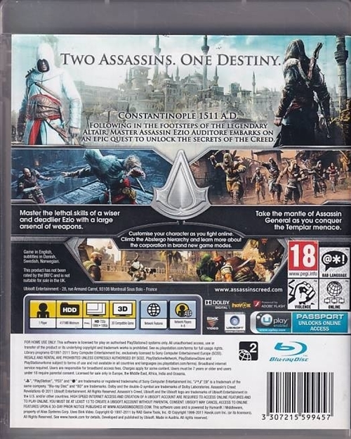 Assassins Creed Revelations - PS3 (B Grade) (Used)